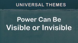 Power can be Visible or Invisible