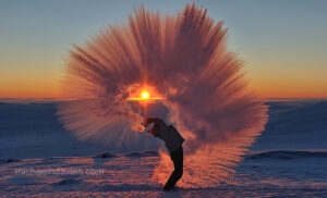 toss leftover tea in -40°C