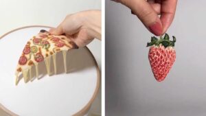 embroidered food