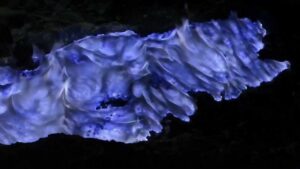 Blue Flames of Kawah Ijen Volcano