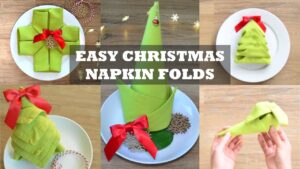 Five Holiday Napkin Folds