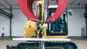 Hot Dog Built With Construction Equipment