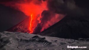 Time-Lapse Volcano Eruption