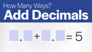 How Many Ways: Add to 5