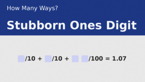 How Many Ways: The Stubborn Ones Digit