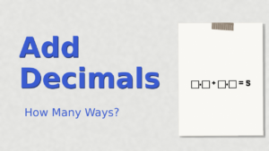 How Many Ways: Add to 50